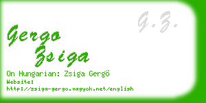 gergo zsiga business card